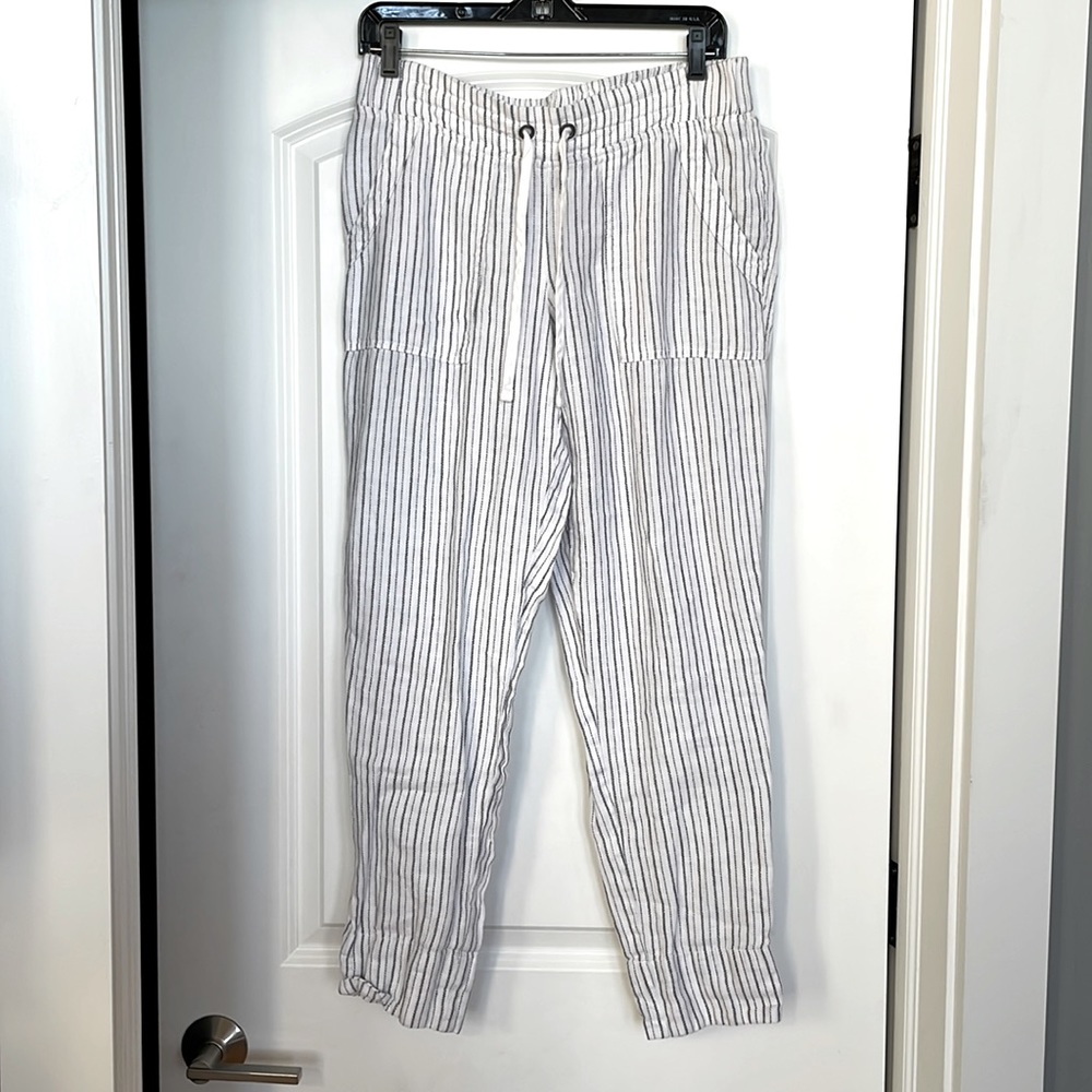 Athleta striped linen pants